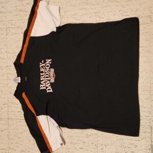 Harley Davidson Big Spell Out Embroidered T Shirt Vintage 90s